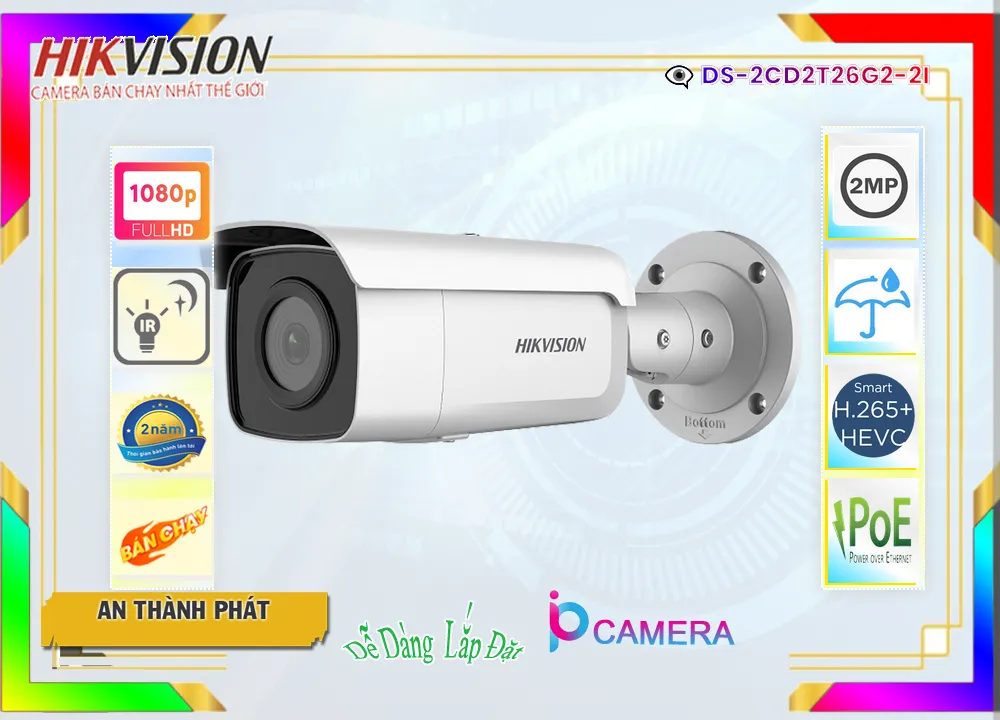 Camera Hikvision DS-2CD2T26G2-2I,DS-2CD2T26G2-2I rẻ nhất, Camera quan sát DS-2CD2T26G2-2I Tốt nhất,DS-2CD2T26G2-2I HD IP  giá mới nhất,DS-2CD2T26G2-2I Giá Khuyến Mãi,Giá kỹ thuật DS-2CD2T26G2-2I FULL HD 1080P 2.0 megapixel ,Địa Chỉ Bán DS-2CD2T26G2-2I,DS-2CD2T26G2-2I rẻ nhất,DS-2CD2T26G2-2I Tốt nhất
