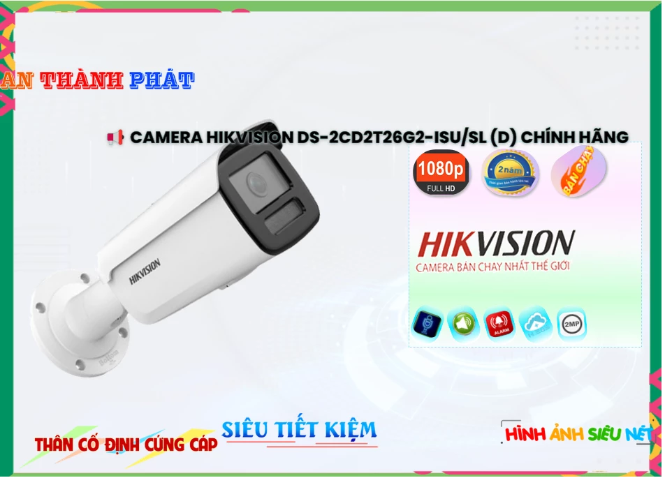 Camera Hikvision DS-2CD2T26G2-ISU/SL(D),Thông số DS-2CD2T26G2-ISU/SL(D),DS-2CD2T26G2-ISU/SL(D) giá mới nhất,DS-2CD2T26G2-ISU/SL(D) Công Nghệ POE  Bán Sỉ, Camera quan sát DS 2CD2T26G2 ISU/SL(D),DS-2CD2T26G2-ISU/SL(D) nơi bán rẻ nhất,Giá Bán DS-2CD2T26G2-ISU/SL(D) FULL HD 1080P 2.0 MP ,DS-2CD2T26G2-ISU/SL(D) Chính hãng,Bán rẻ DS-2CD2T26G2-ISU/SL(D),Giá DS-2CD2T26G2-ISU/SL(D),thông số DS-2CD2T26G2-ISU/SL(D),DS-2CD2T26G2-ISU/SL(D) Giá rẻ nhất,DS-2CD2T26G2-ISU/SL(D) Giá hấp dẫn,DS-2CD2T26G2-ISU/SL(D) Đang giảm giá