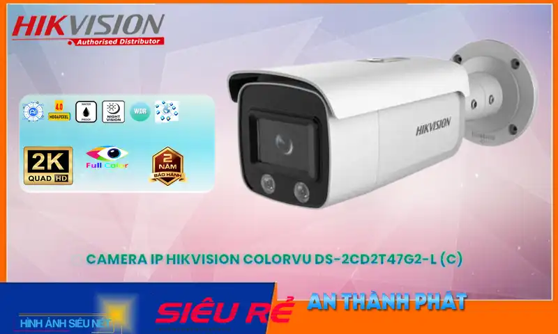 ➠  DS-2CD2T47G2-L (C) sắc nét Hikvision