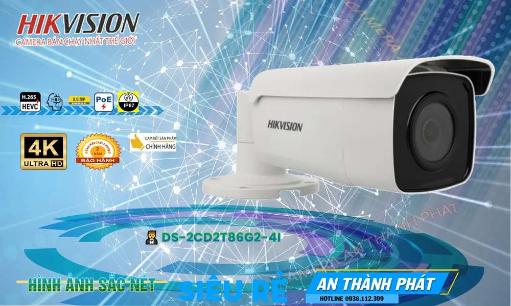 DS-2CD2T86G2-4I sắc nét Hikvision DS-2CD2T86G2-4I sắc nét Hikvision