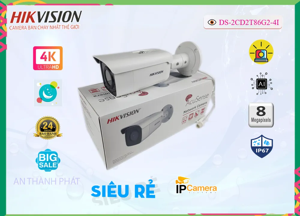 DS-2CD2T86G2-4I sắc nét Hikvision DS-2CD2T86G2-4I sắc nét Hikvision
