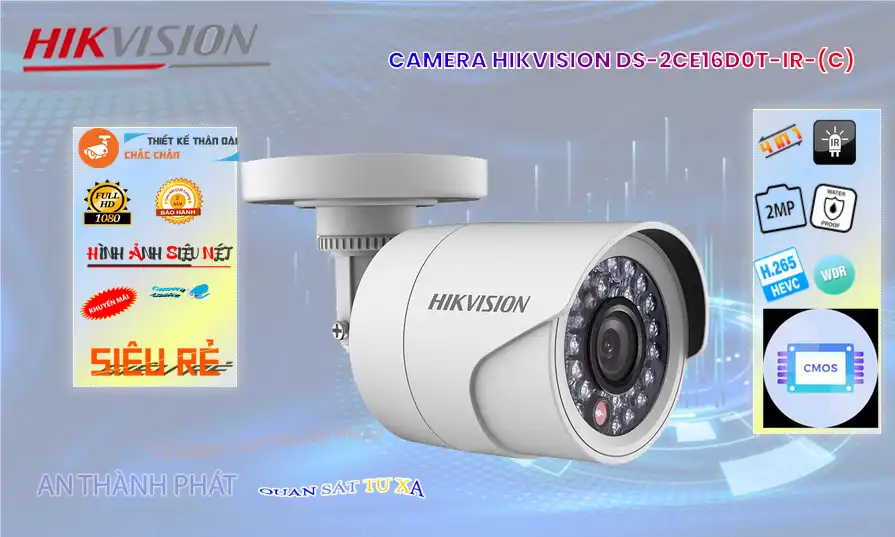 DS-2CE16D0T-IR(C) sắc nét Hikvision
