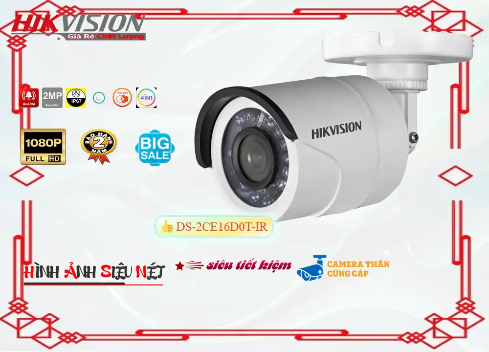 DS-2CE16D0T-IRF sắc nét Hikvision DS-2CE16D0T-IRF sắc nét Hikvision
