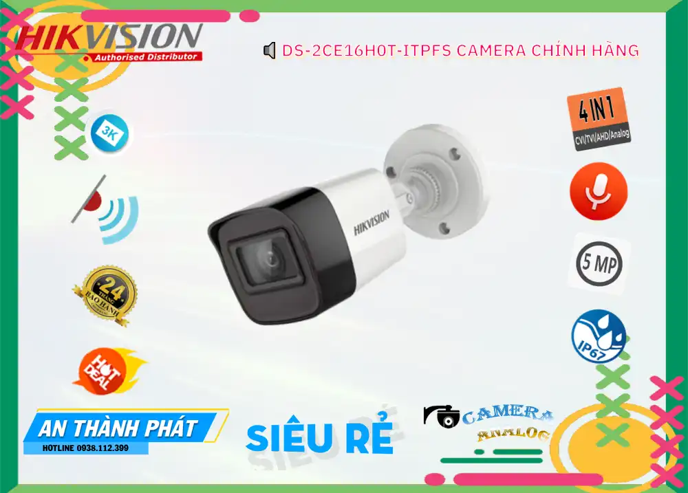 DS-2CE16H0T-ITPFS sắc nét Hikvision DS-2CE16H0T-ITPFS sắc nét Hikvision