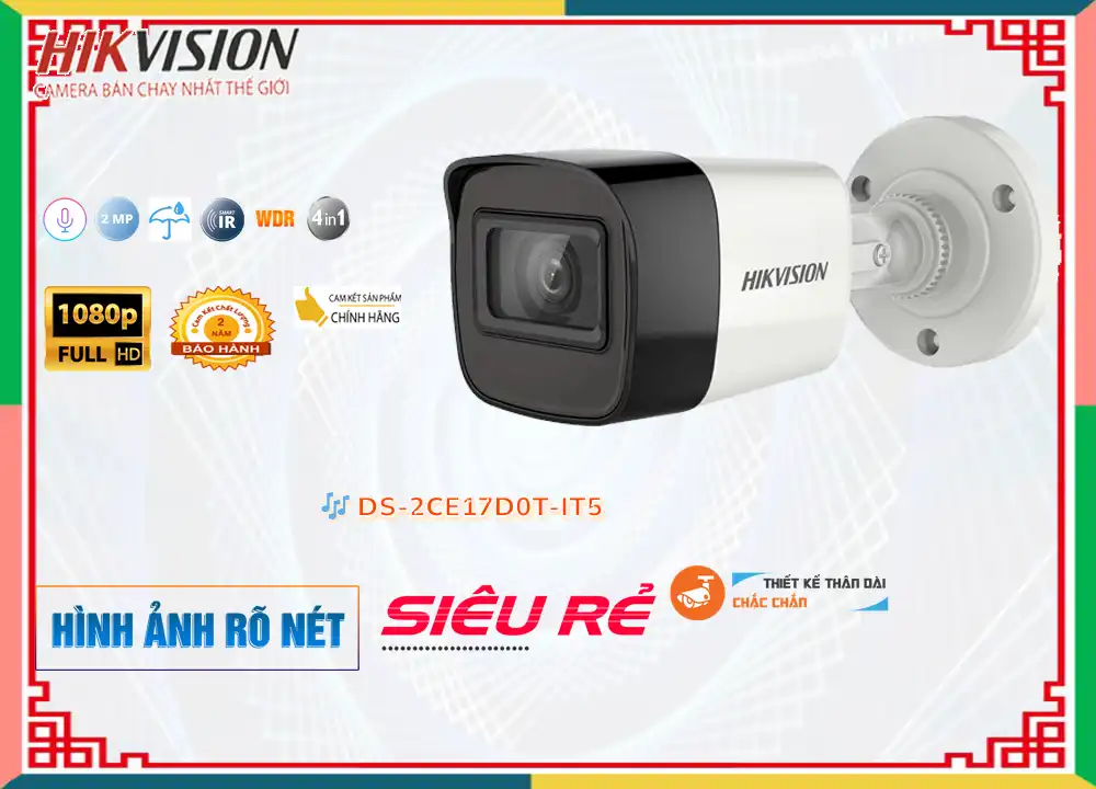 DS-2CE17D0T-IT5 sắc nét Hikvision