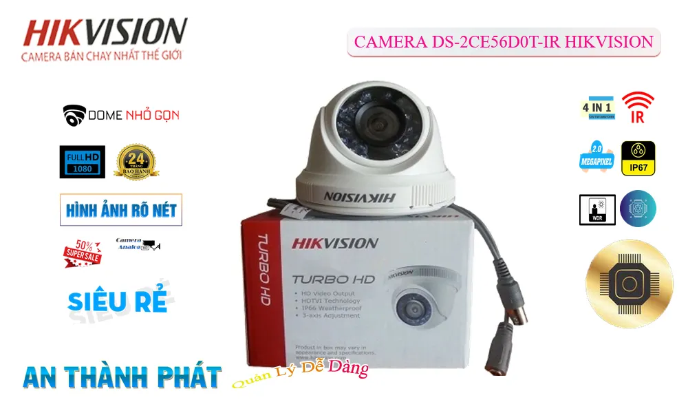 DS-2CE56D0T-IR sắc nét Hikvision DS-2CE56D0T-IR sắc nét Hikvision
