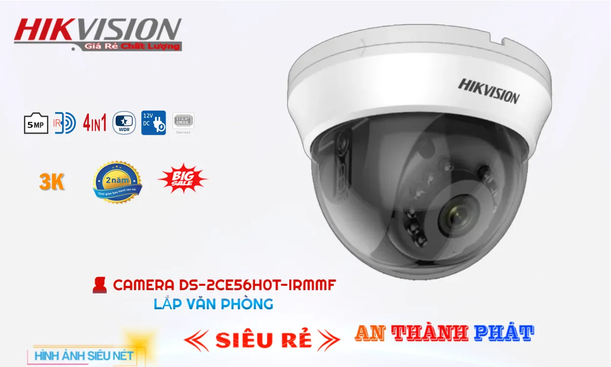 DS-2CE56H0T-IRMMF sắc nét Hikvision DS-2CE56H0T-IRMMF sắc nét Hikvision