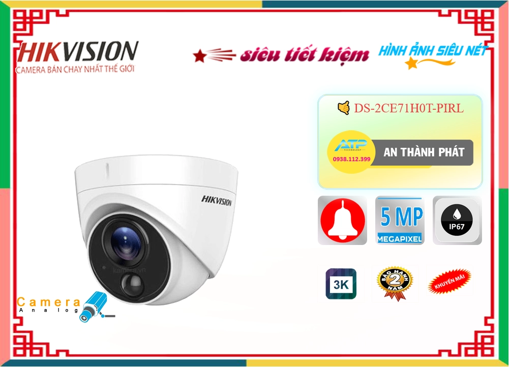DS-2CE71H0T-PIRL Camera HD Anlog Hikvision Công Nghệ Mới DS-2CE71H0T-PIRL Camera HD Anlog Hikvision Công Nghệ Mới