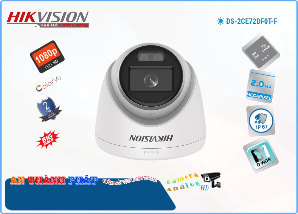 DS-2CE72DF0T-F sắc nét Hikvision DS-2CE72DF0T-F sắc nét Hikvision