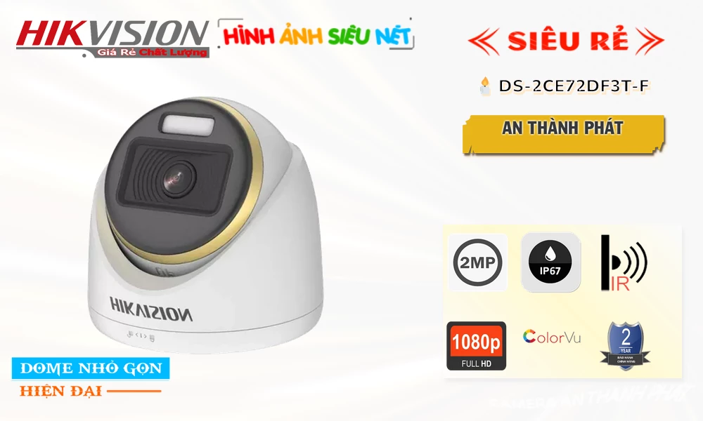DS-2CE72DF3T-F sắc nét Hikvision