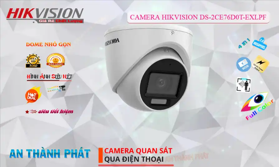 DS-2CE76D0T-EXLPF sắc nét Hikvision DS-2CE76D0T-EXLPF sắc nét Hikvision