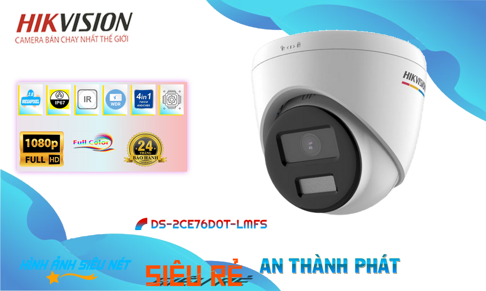 Camera Hikvision DS-2CE76D0T-LMFS Có Mic Tích Hợp Camera Hikvision DS-2CE76D0T-LMFS Có Mic Tích Hợp