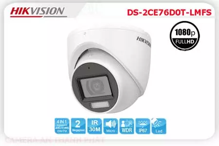 Camera Hikvision DS-2CE76D0T-LMFS Có Mic Tích Hợp Camera Hikvision DS-2CE76D0T-LMFS Có Mic Tích Hợp