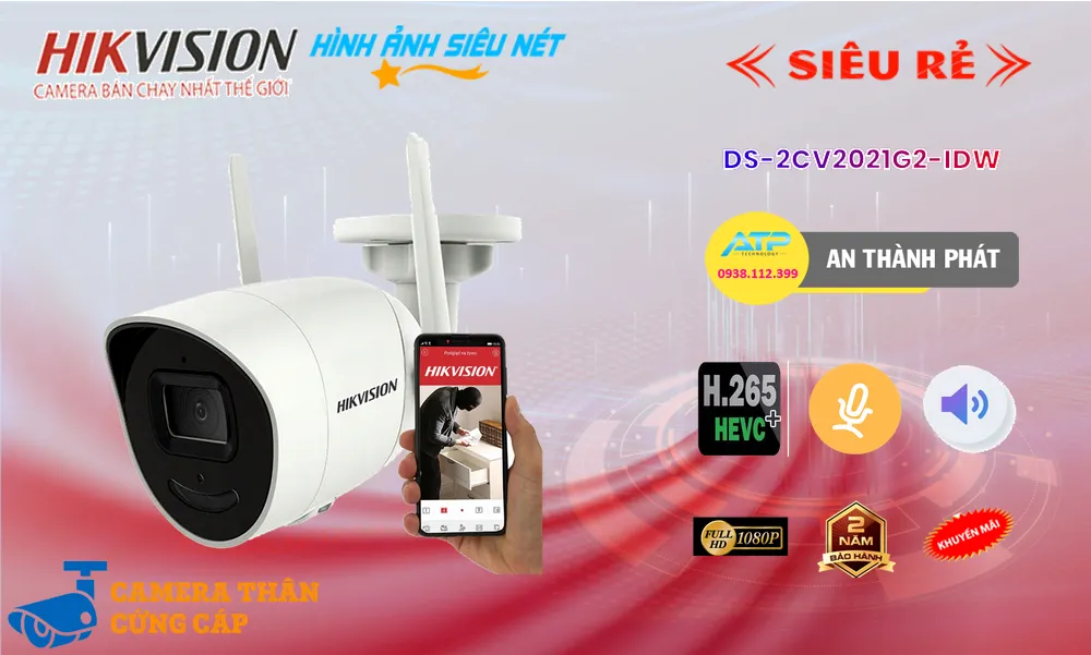 DS-2CV2021G2-IDW Camera Hikvision Sắt Nét DS-2CV2021G2-IDW Camera Hikvision Sắt Nét