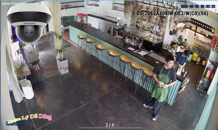 ➠  DS-2DE2A404IW-DE3/W(C0)(S6) sắc nét Hikvision