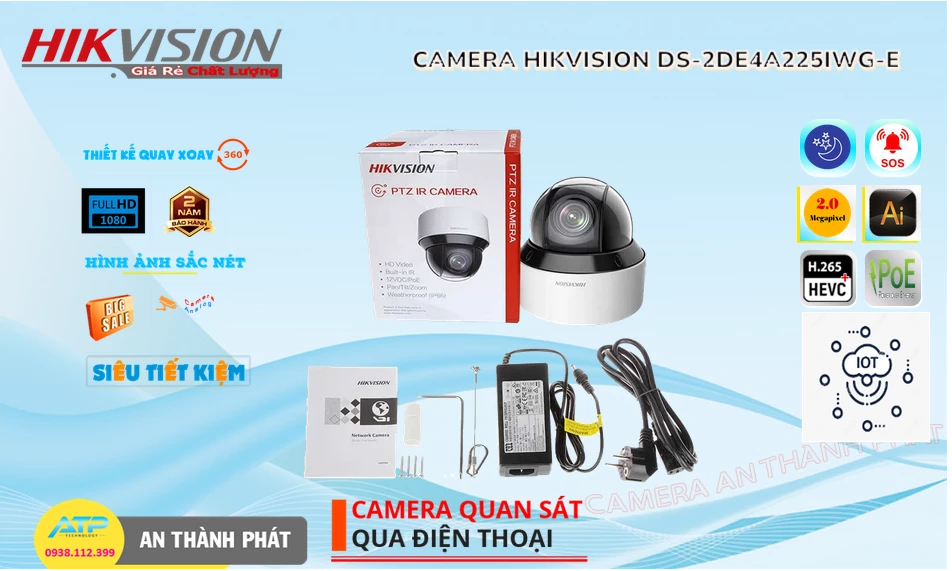 DS-2DE4A225IWG-E sắc nét Hikvision ➠ DS-2DE4A225IWG-E sắc nét Hikvision ➠