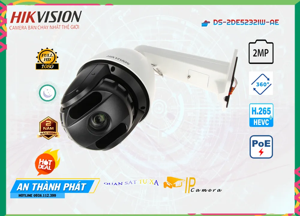 DS-2DE5232IW-AE sắc nét Hikvision DS-2DE5232IW-AE sắc nét Hikvision