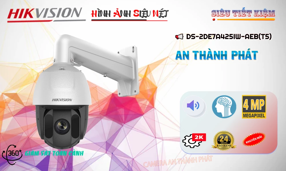 DS-2DE7A425IW-AEB(T5) sắc nét Hikvision
