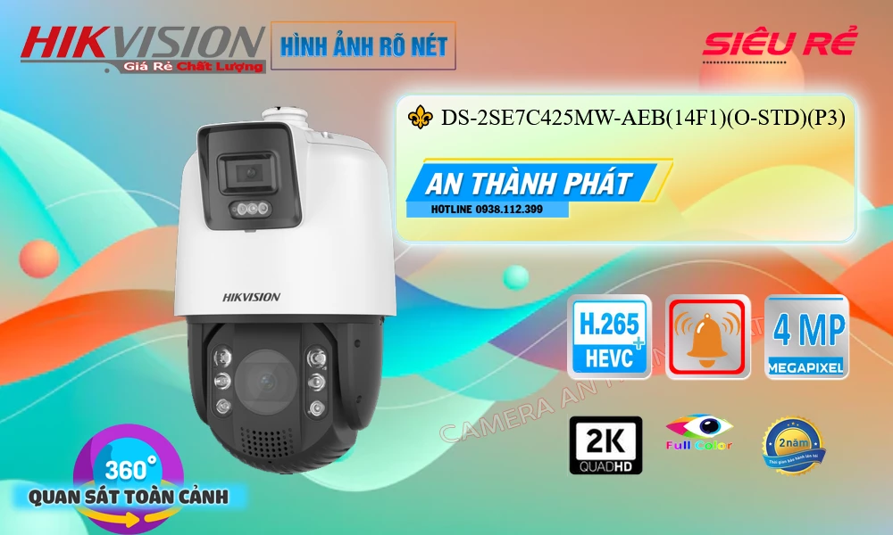 ➠  DS-2SE7C425MW-AEB(14F1)(O-STD)(P3) sắc nét Hikvision