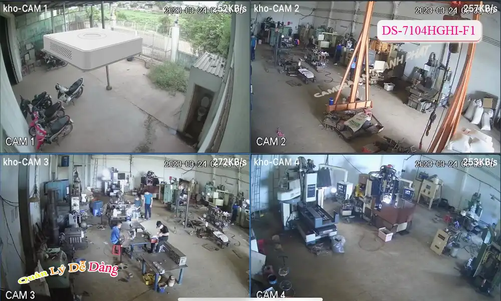 DS-7104HGHI-F1 sắc nét Hikvision DS-7104HGHI-F1 sắc nét Hikvision