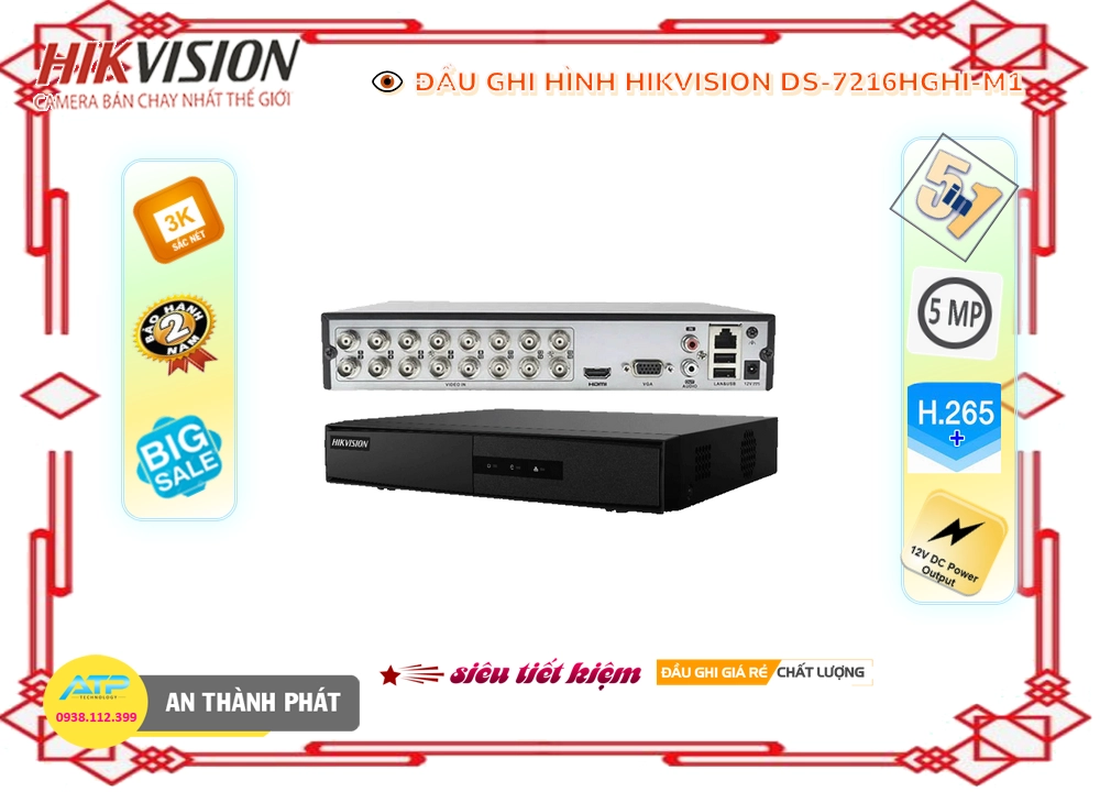 DS-7216HGHI-M1 Đầu ghi Camera Hikvision Giá rẻ DS-7216HGHI-M1 Đầu ghi Camera Hikvision Giá rẻ