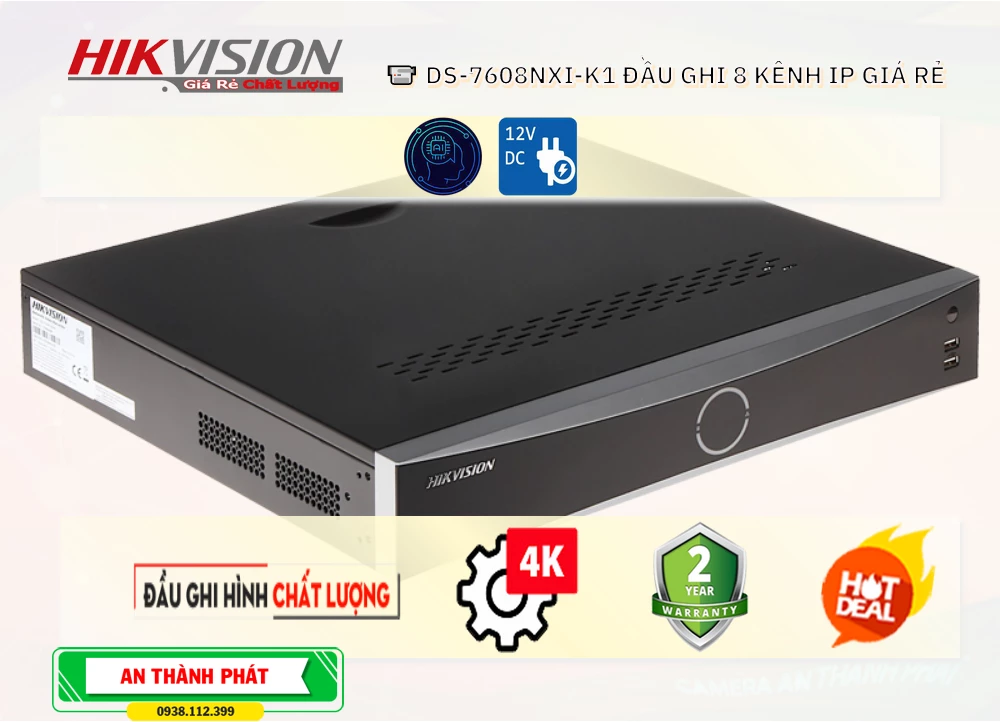 DS-7608NXI-K1 sắc nét Hikvision DS-7608NXI-K1 sắc nét Hikvision
