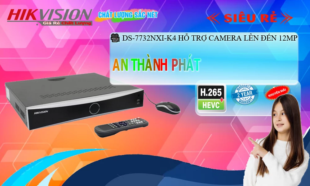 ➠  DS-7732NXI-K4 sắc nét Hikvision