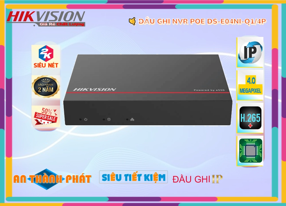 DS-E04NI-Q1/4P Sắc Nét Hikvision DS-E04NI-Q1/4P Sắc Nét Hikvision