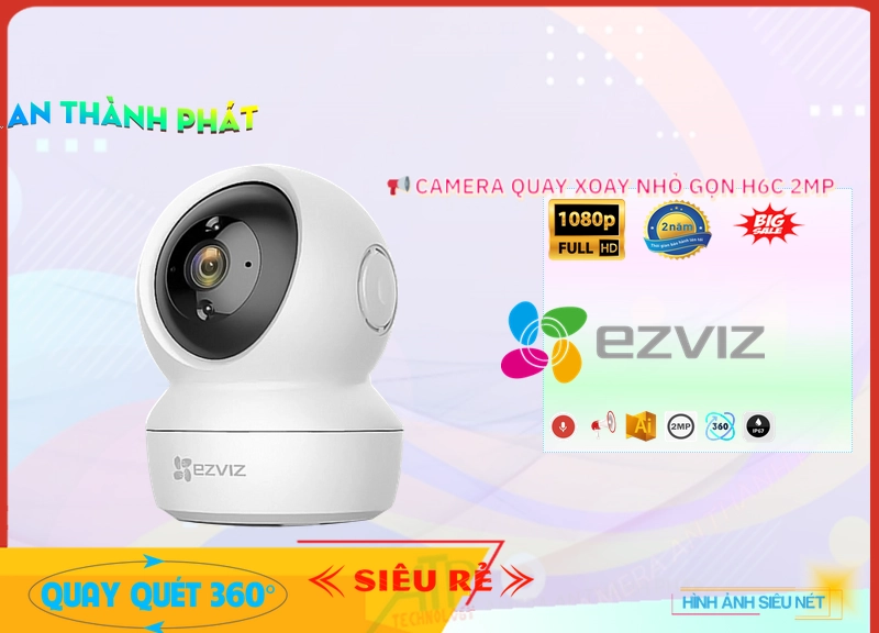 H6C 2MP Camera Wifi Ezviz Chức Năng Cao Cấp H6C 2MP Camera Wifi Ezviz Chức Năng Cao Cấp