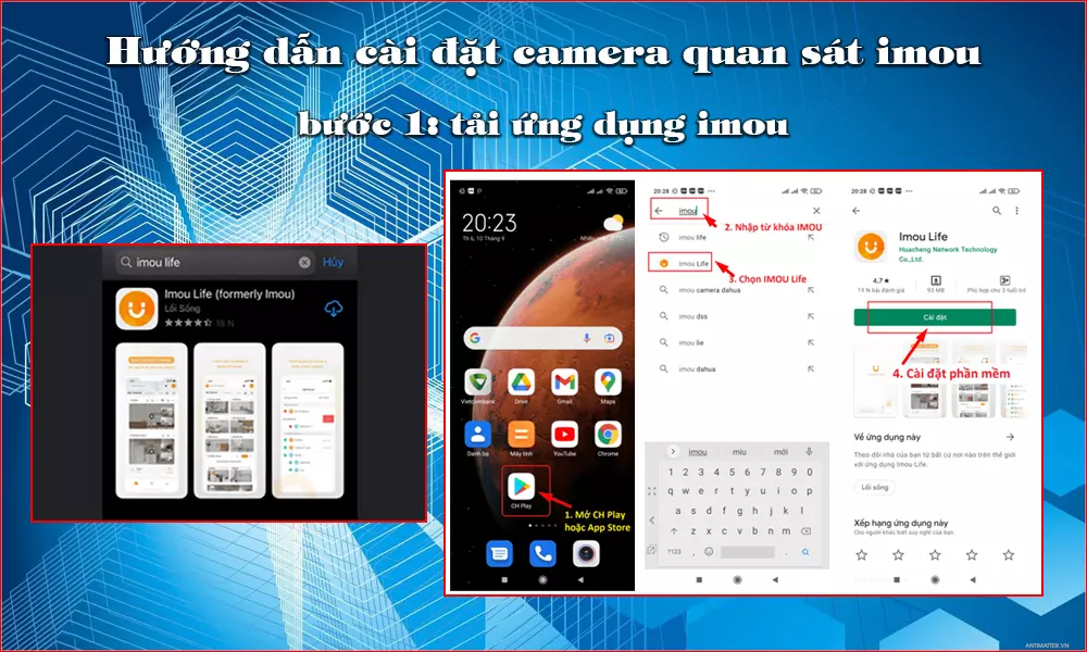 hướng đẫn cài camera imou