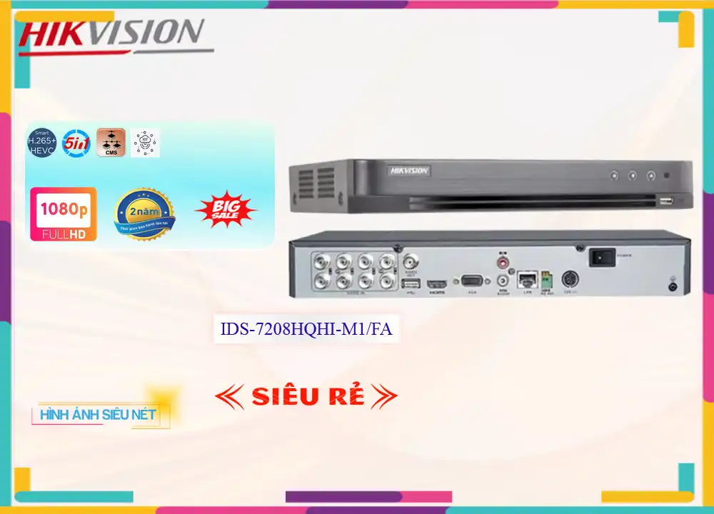 IDS-7208HQHI-M1/FA sắc nét Hikvision IDS-7208HQHI-M1/FA sắc nét Hikvision