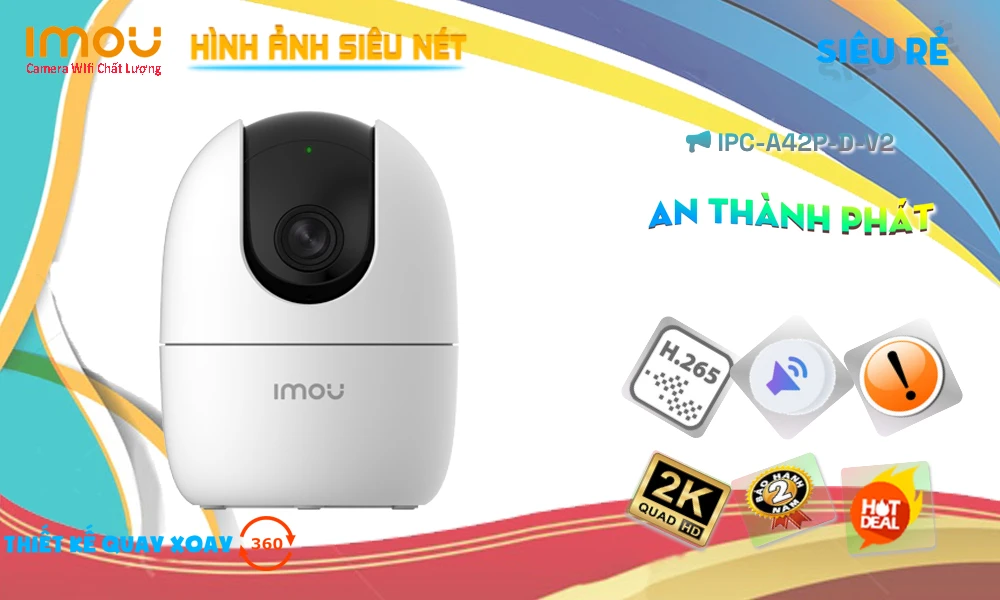 Camera Wifi Imou IPC-A42P-D-V2 Độ Phân Giải 4.0MP Camera Wifi Imou IPC-A42P-D-V2 Độ Phân Giải 4.0MP