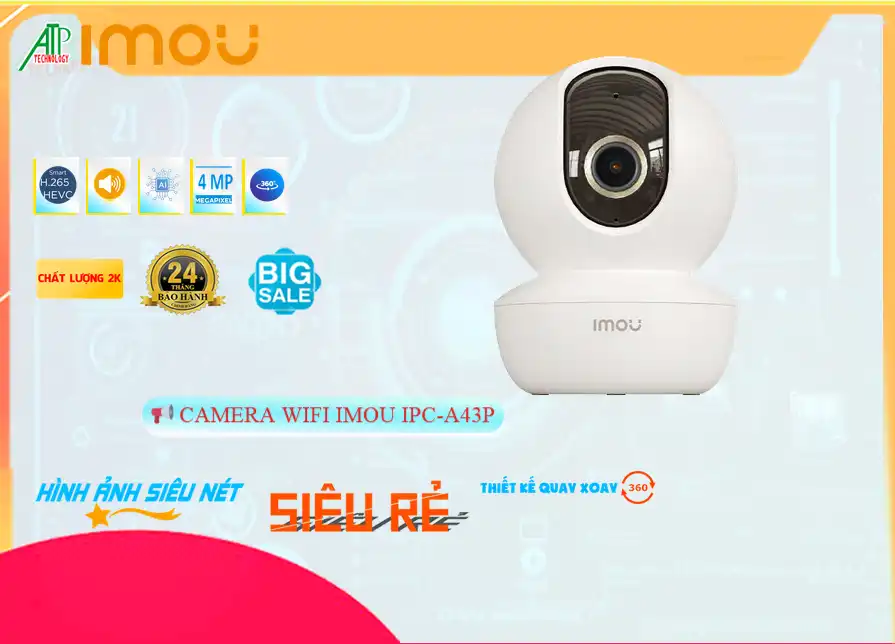 IPC-A43P sắc nét Wifi Imou