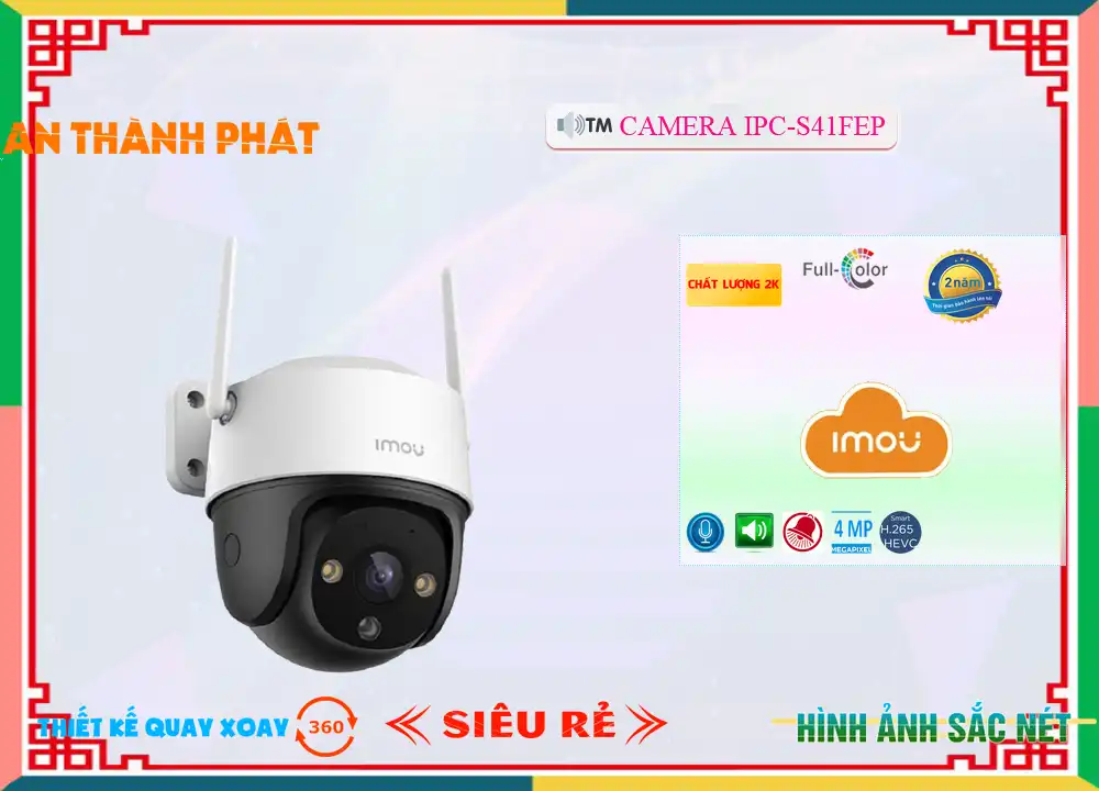 ➠ IPC-S41FEP sắc nét Wifi Imou ➠ IPC-S41FEP sắc nét Wifi Imou