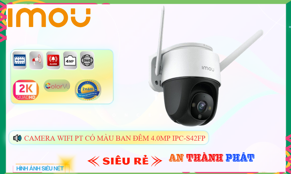 IPC-S42FP Camera Giá Rẻ Wifi Imou IPC-S42FP Camera Giá Rẻ Wifi Imou