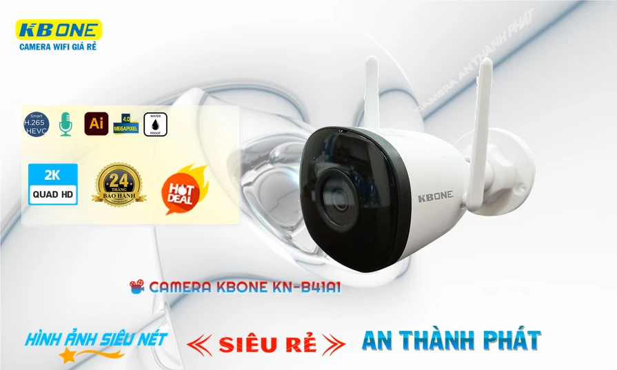 Camera Wifi 4MP thân KN-B41A1 Tích hợp mic Camera Wifi 4MP thân KN-B41A1 Tích hợp mic