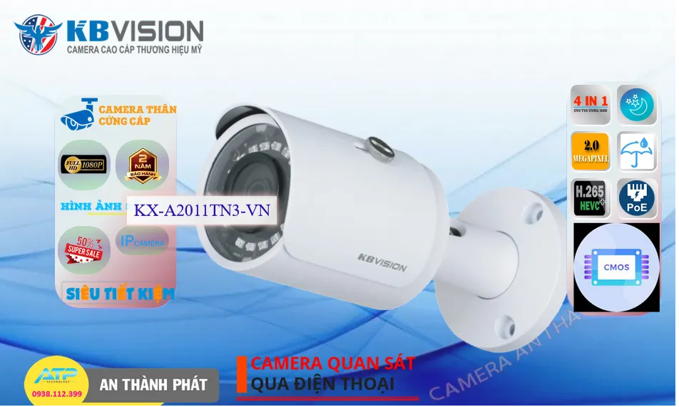 KX-A2011TN3-VN sắc nét KBvision KX-A2011TN3-VN sắc nét KBvision