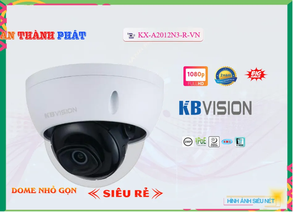 KX-A2012N3-R-VN sắc nét KBvision KX-A2012N3-R-VN sắc nét KBvision