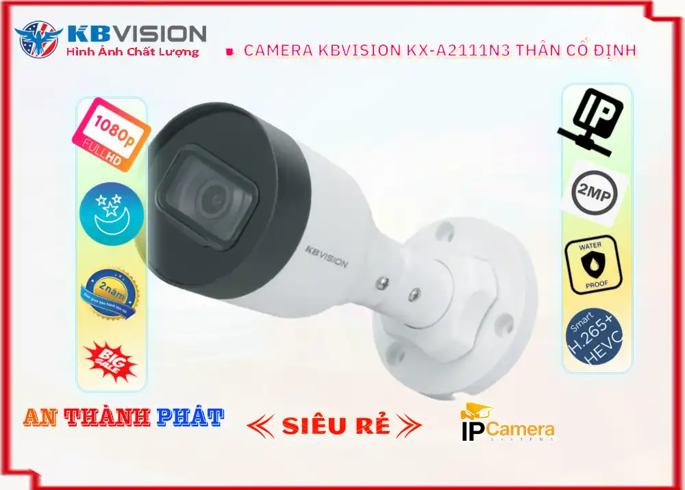 KX-A2111N3 sắc nét KBvision KX-A2111N3 sắc nét KBvision