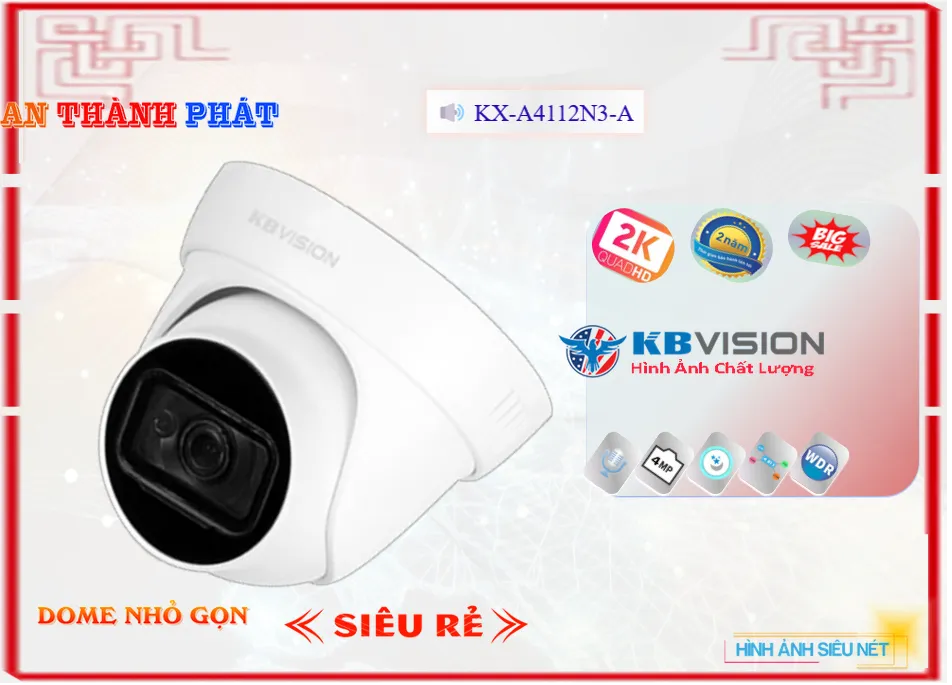 KX-A4112N3-A sắc nét KBvision KX-A4112N3-A sắc nét KBvision