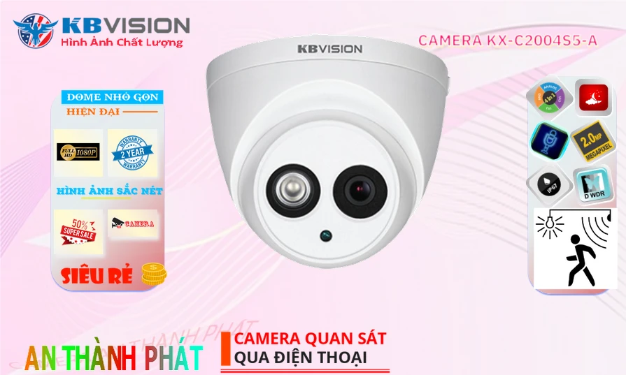 Camera Kbvision Dome 4 in 1 KX-C2004S5-A Camera Kbvision Dome 4 in 1 KX-C2004S5-A