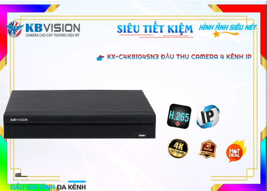 Đầu Thu KX-C4K8104SN3 KBvision Đầu Thu KX-C4K8104SN3 KBvision
