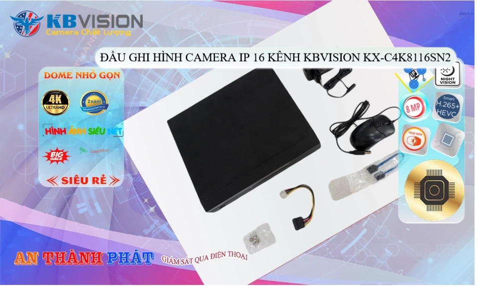 KX-C4K8116SN2 sắc nét KBvision KX-C4K8116SN2 sắc nét KBvision