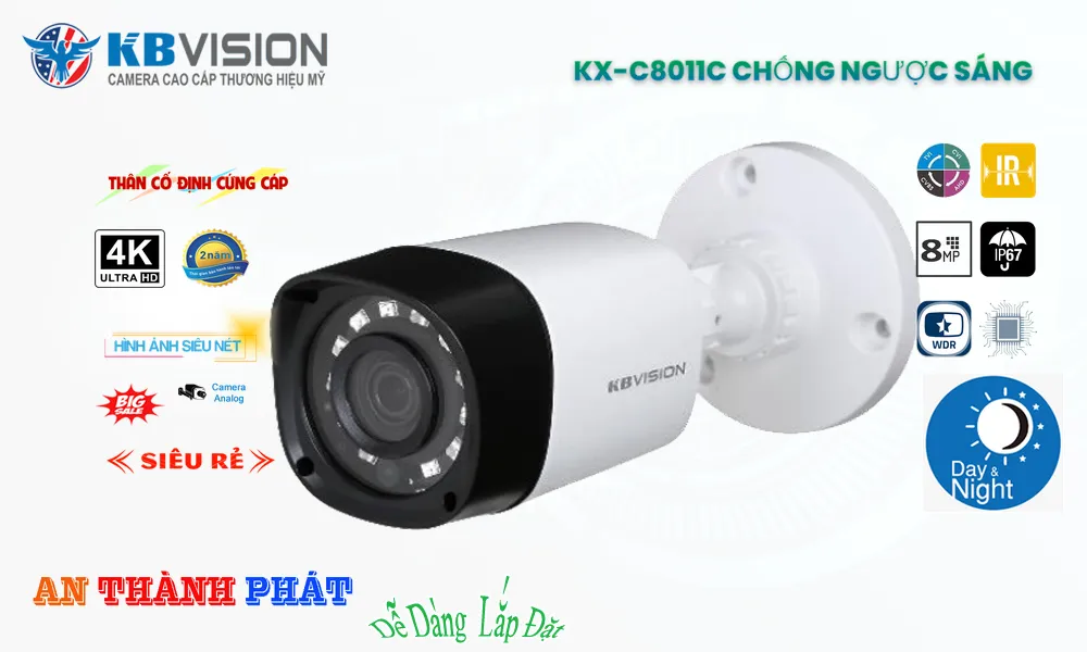 KX-C8011C sắc nét KBvision KX-C8011C sắc nét KBvision