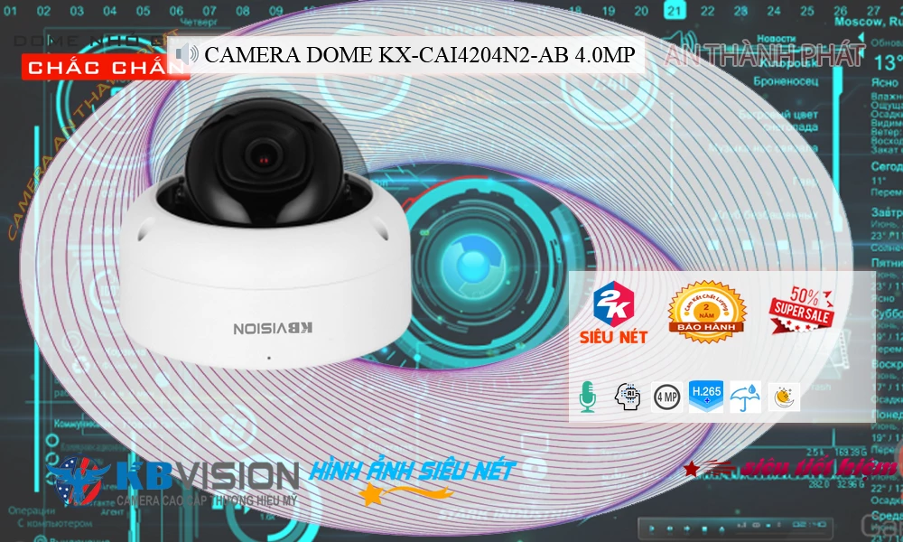 KX-CAi4204N2-AB sắc nét KBvision