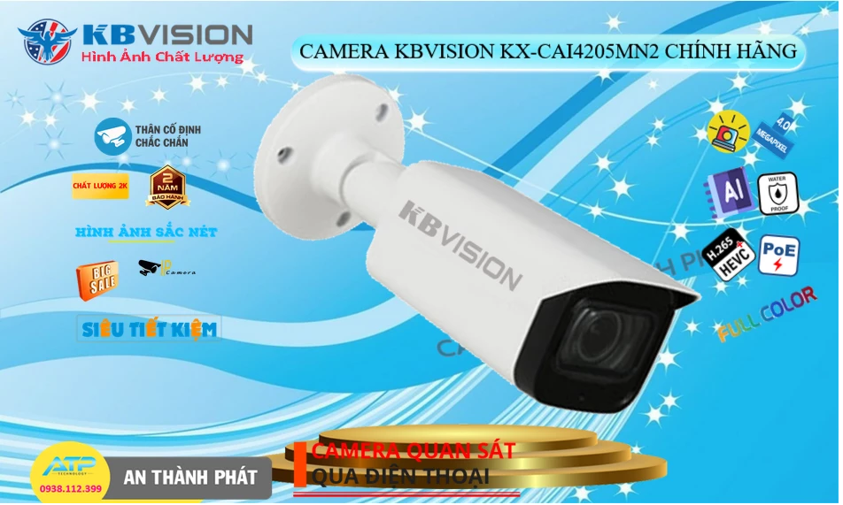 KX-CAi4205MN2 sắc nét KBvision KX-CAi4205MN2 sắc nét KBvision