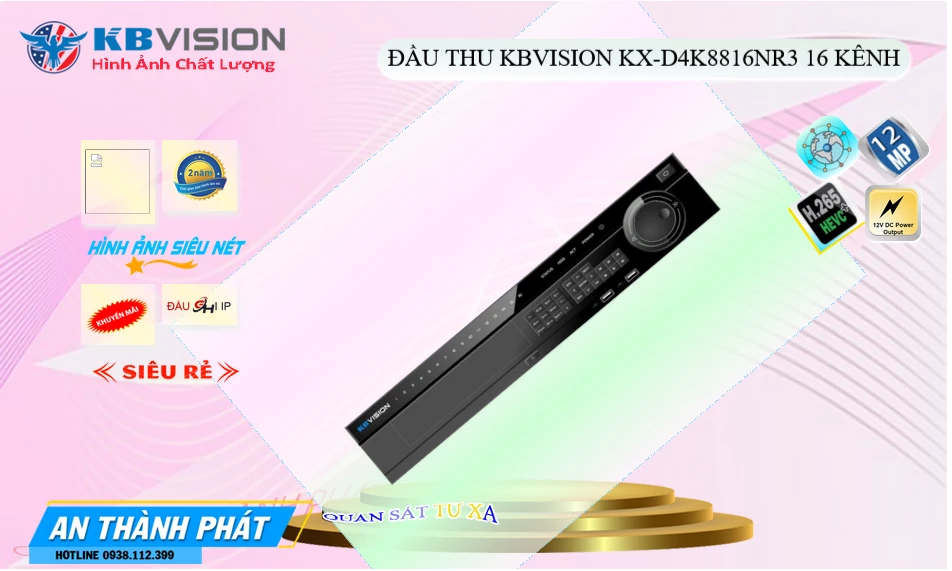 KX-D4K8816NR3 sắc nét KBvision