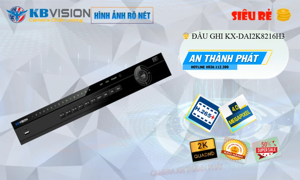 KX-DAi2K8216H3 sắc nét KBvision KX-DAi2K8216H3 sắc nét KBvision