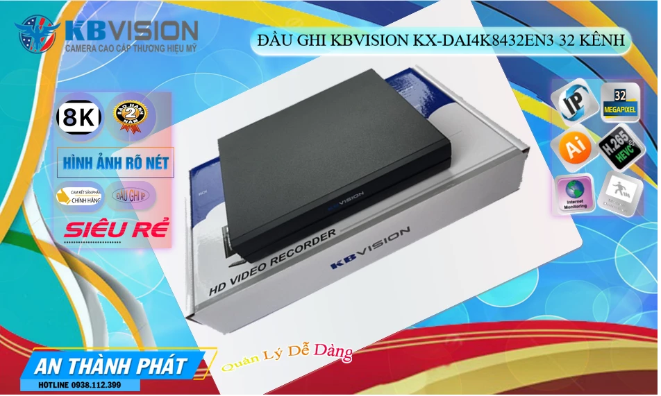 KX-DAi4K8432EN3 sắc nét KBvision