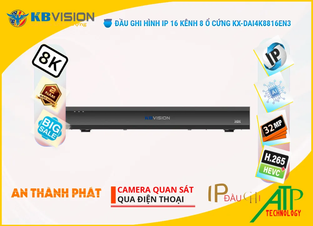 KX-DAi4K8816EN3 sắc nét KBvision KX-DAi4K8816EN3 sắc nét KBvision